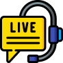 live chat, email and call support